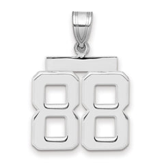 14kw Medium Polished Number 88 Charm