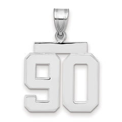 14kw Medium Polished Number 90 Charm