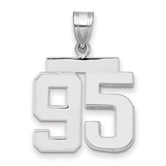 14kw Medium Polished Number 95 Charm