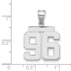 14kw Medium Polished Number 96 Charm