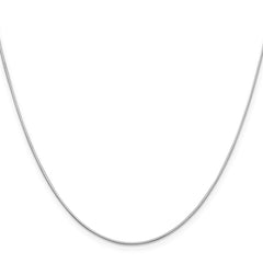 14K White Gold 20 inch .6mm Octagonal Snake with Lobster Clasp Chain