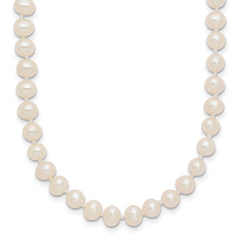 14k 4-5mm White Near-Round Freshwater Cultured Pearl 28 inch Necklace
