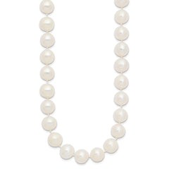 14k 10-11mm White Near-Round Freshwater Cultured Pearl 28 inch Necklace