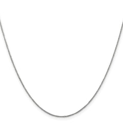 14K White Gold 22 inch .70mm Ropa with Spring Ring Clasp Chain