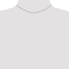 14K White Gold 14 inch .70mm Ropa with Spring Ring Clasp Chain