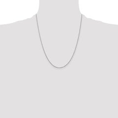 14K White Gold 22 inch .70mm Ropa with Spring Ring Clasp Chain