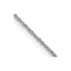 14K White Gold 22 inch .70mm Ropa with Spring Ring Clasp Chain