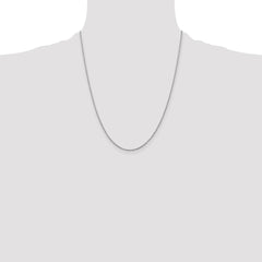14K White Gold 22 inch 1.1mm Ropa with Spring Ring Clasp Chain