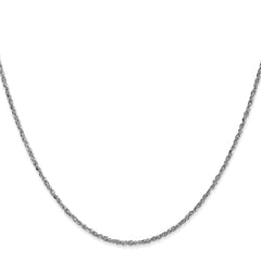 14K White Gold 16 inch 1.7mm Ropa with Lobster Clasp Chain