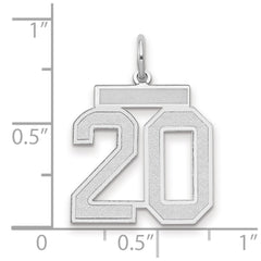 14kw Medium Satin Number 20 Charm