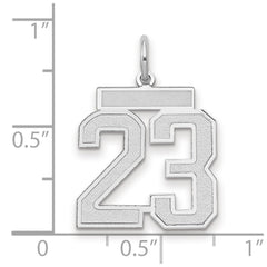 14kw Medium Satin Number 23 Charm