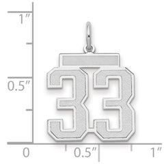 14kw Medium Satin Number 33 Charm
