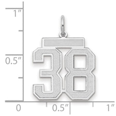 14kw Medium Satin Number 38 Charm
