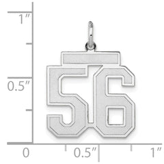 14kw Medium Satin Number 56 Charm