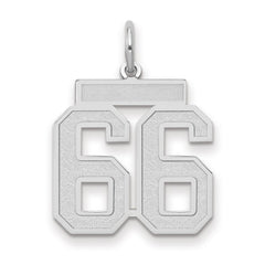 14kw Medium Satin Number 66 Charm