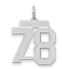 14kw Medium Satin Number 78 Charm