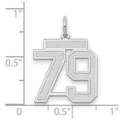 14kw Medium Satin Number 79 Charm