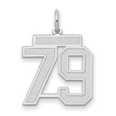 14kw Medium Satin Number 79 Charm