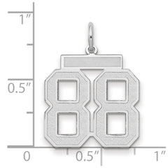 14kw Medium Satin Number 88 Charm