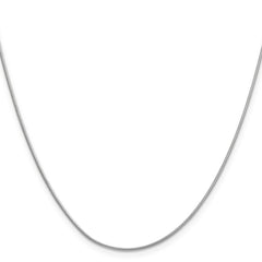 14K White Gold 16 inch .9mm Round Snake with Lobster Clasp Chain