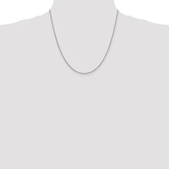 14K White Gold 20 inch 1.4mm Round Snake Lobster Clasp Chain