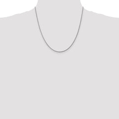 14K White Gold 20 inch 1.6mm Round Snake Lobster Clasp Chain
