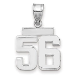 14kw Small Polished Number 56 Charm