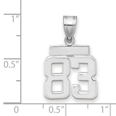 14kw Small Polished Number 83 Charm
