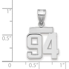 14kw Small Polished Number 94 Charm