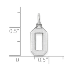 14kw Small Satin Number 0 Charm