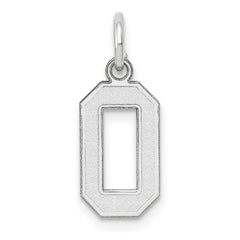14kw Small Satin Number 0 Charm