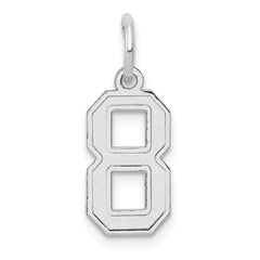 14kw Small Satin Number 8 Charm