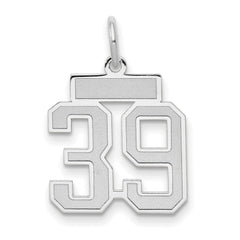 14kw Small Satin Number 39 Charm
