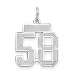 14kw Small Satin Number 58 Charm
