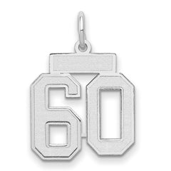14kw Small Satin Number 60 Charm