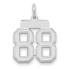 14kw Small Satin Number 88 Charm