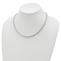 14k White Gold Complete 6.68 carat Round A Diamond 17.5 inch Necklace