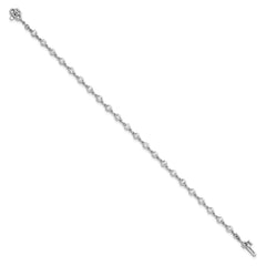 14k White Gold Complete 2.25 carat Round AAA Diamond 2-prong 7 inch Tennis Bracelet