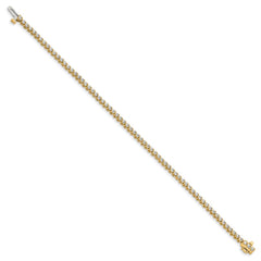 14k Complete1.9 carat Round AA Diamond 2-prong 7 inch Tennis Bracelet