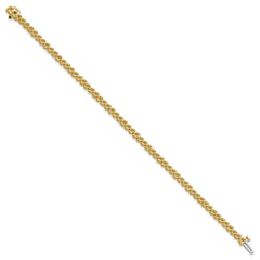 14k Holds 2.9 carat 58-2.3mm Round Diamond 2-prong 7 inch Tennis Bracelet Mounting