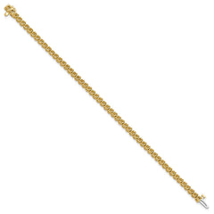 14k Holds 4.18 carat 53-2.7mm Round Diamond 2-prong 7 inch Tennis Bracelet Mounting