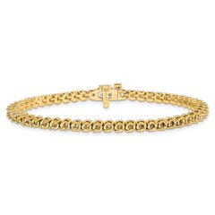 14k White Gold Holds 4.18 carat 53-2.7mm Round Diamond 2-prong 7 inch Tennis Bracelet Mounting