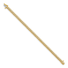 14k Complete 1.4 carat Round VS Diamond Fancy Spiral 7 inch Tennis Bracelet