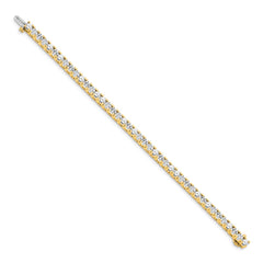 14k Complete 7.5 carat Round VS Diamond 4-prong 7 inch Tennis Bracelet