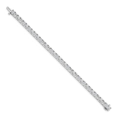14k White Gold Complete 12.5 carat Round AA Diamond 4-prong 7 inch Tennis Bracelet