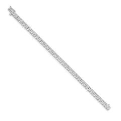14k White Gold Complete 3.75 carat Round VS Diamond 4-prong 7 inch Tennis Bracelet
