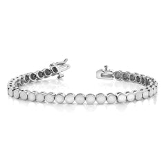 14k White Gold Holds 35 Stones up to 3.5mm Round Add-a-Diamond 7 inch Bracelet