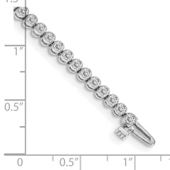 14k White Gold Complete 2.13 carat Round VS Diamond 2-prong 7 inch Tennis Bracelet