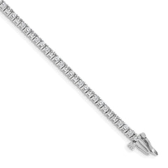 14k White Gold Complete 1.84 carat Round VS Diamond 4-prong 7 inch Tennis Bracelet