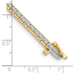 14k Complete 3.92 carat Round A Diamond 4-prong 7 inch Tennis Bracelet